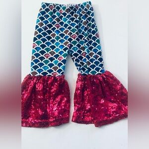 Baby Girls Mermaid Leggings Bell Bottoms Pants
